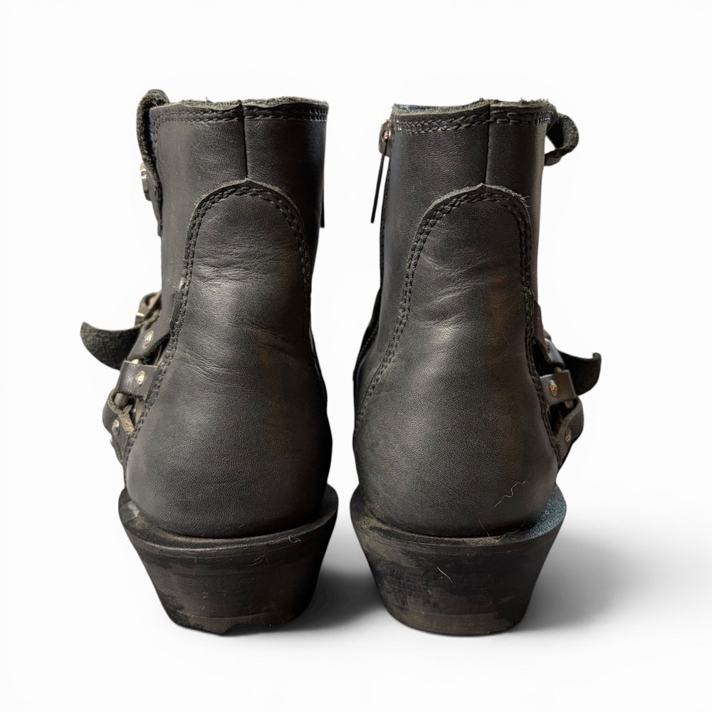 Harley-Davidson Christa Harness Boots Women's 9.5 Black Leather Mid Calf Moto - Picture 5 of 8